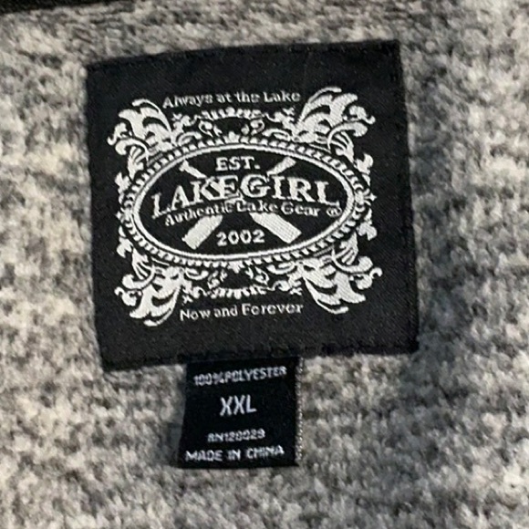 Marbled black & grey “Lake Girl” sweatshirt jacket. - Picture 6 of 7